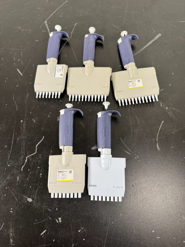 Image of Rainin Pipet Lite Multichannel Pipettes - Quantity 5